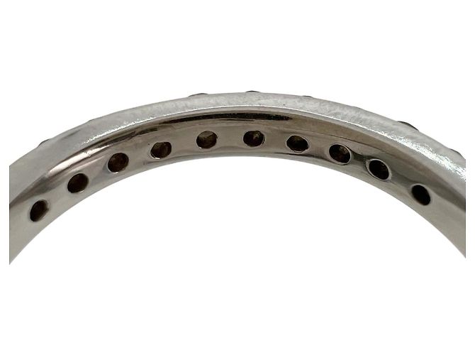 Autre Marque Pt900 Platin Diamant Halb Eternity Ring Silber - Ansicht 12