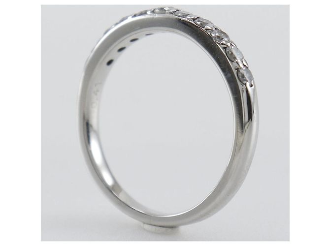 Autre Marque Pt900 Platin Diamant Halb Eternity Ring Silber - Ansicht 4