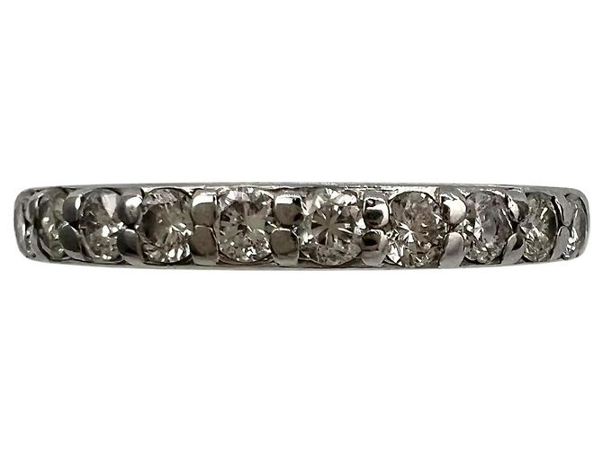 Autre Marque Pt900 Platin Diamant Halb Eternity Ring Silber - Ansicht 6