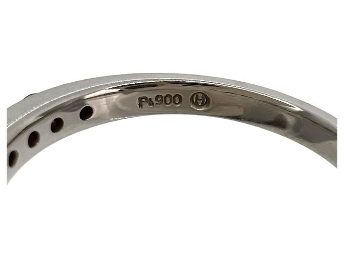 Autre Marque Pt900 Platin Diamant Halb Eternity Ring Silber - Ansicht 8