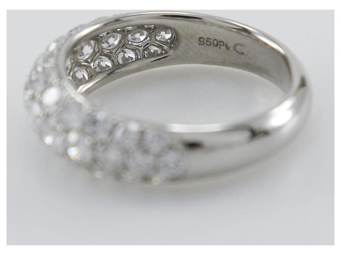 Autre Marque CHAR 71RB220 Platin-Diamantring aus Pt950 Silber - Ansicht 11