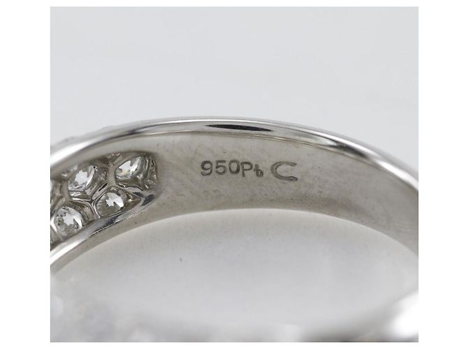 Autre Marque CHAR 71RB220 Platin-Diamantring aus Pt950 Silber - Ansicht 12