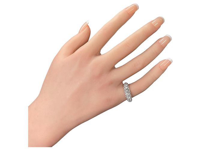 Autre Marque CHAR 71RB220 Platin-Diamantring aus Pt950 Silber - Ansicht 3