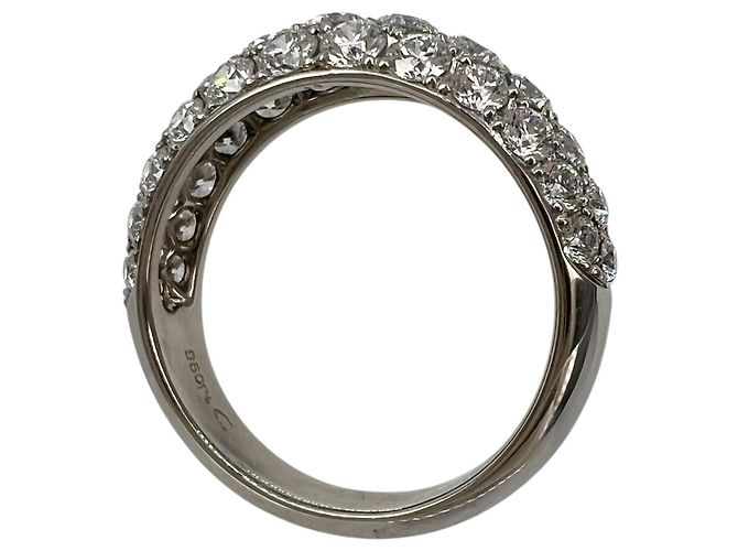 Autre Marque CHAR 71RB220 Platin-Diamantring aus Pt950 Silber - Ansicht 4