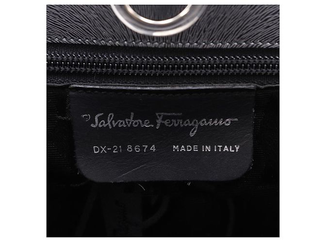 Borsa 3 modi in pelle con stampa Gancini Salvatore Ferragamo - vista 16