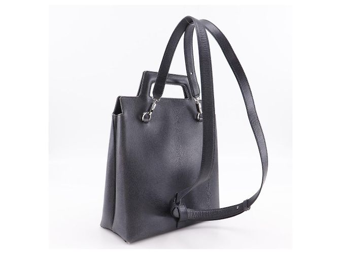 Borsa 3 modi in pelle con stampa Gancini Salvatore Ferragamo - vista 3