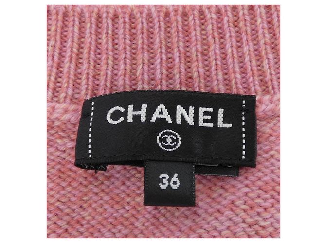 Chanel LOOK67 Punto de cachemira Rosa - vista 5