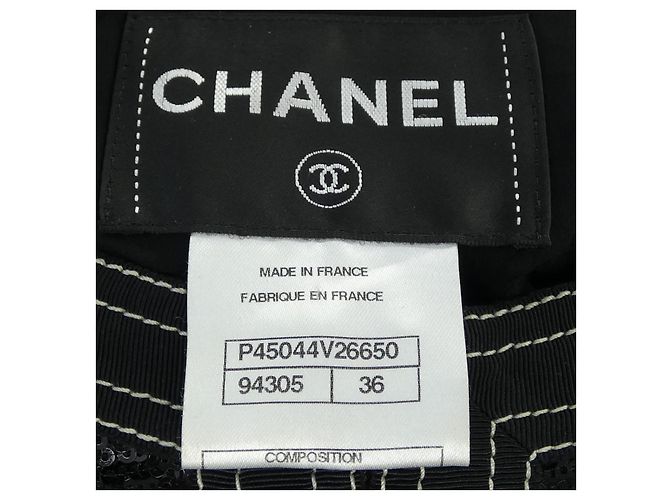 Chaqueta Chanel sin cuello Negro - vista 4