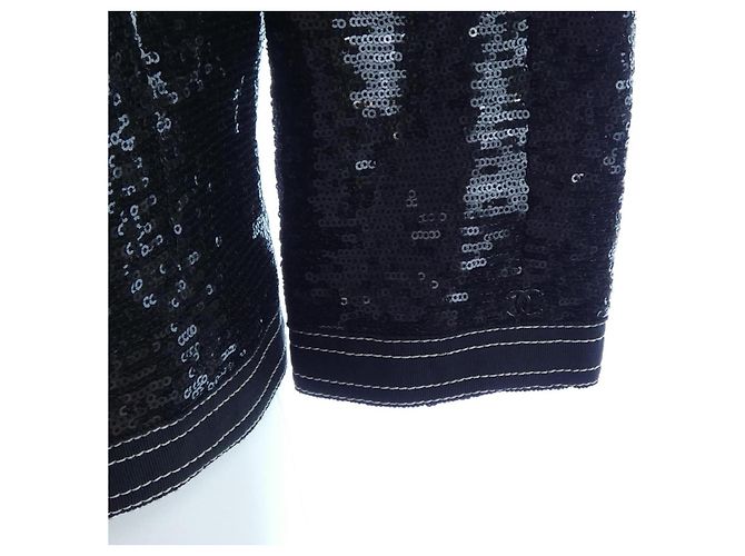 Chaqueta Chanel sin cuello Negro - vista 6