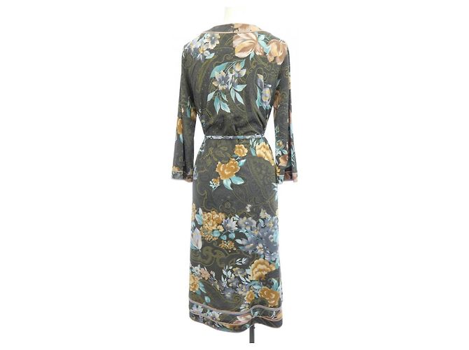 LEONARD FASHION Kleid Beige Grün Khaki - Ansicht 2