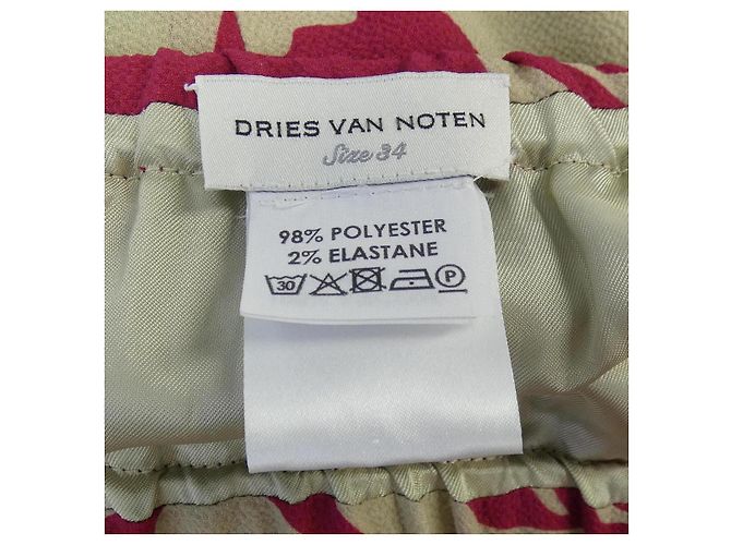 Falda Dries Van Noten Castaño Roja - vista 3