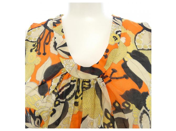 Top Dries Van Noten Negro Naranja Amarillo - vista 5