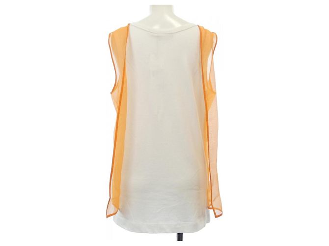 Top Len Lye Dries Van Noten Blanco Naranja - vista 2