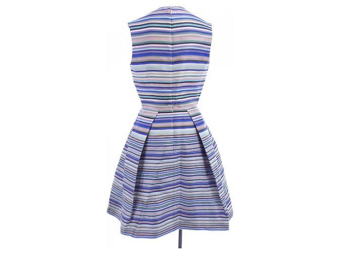 Vestido de seda Christian Dior Rosa Azul - vista 2