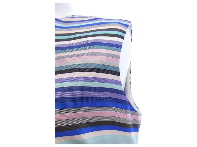 Vestido de seda Christian Dior Rosa Azul - vista 6
