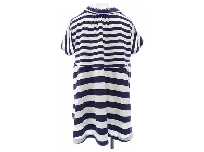 Top Moncler Bianco Blu navy - vista 2