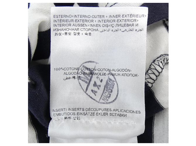 Top Moncler Bianco Blu navy - vista 3
