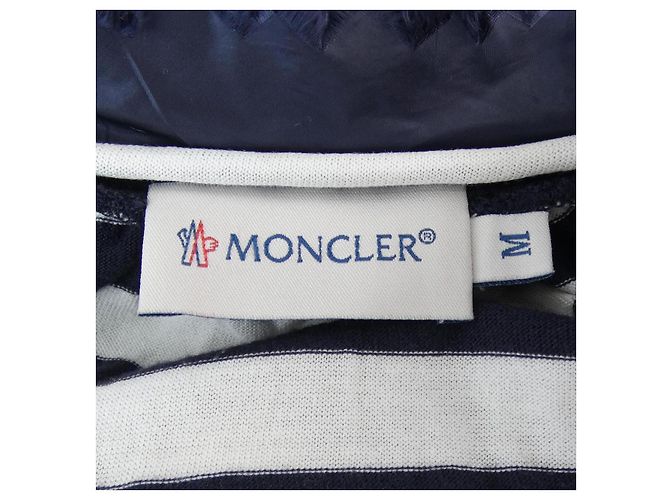 Top Moncler Bianco Blu navy - vista 5