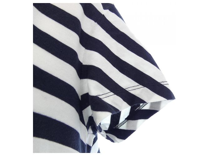 Top Moncler Bianco Blu navy - vista 7
