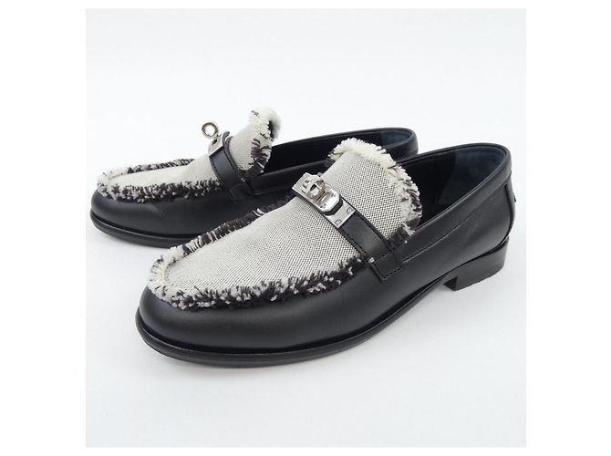 Hermès Hermes Lederschuhe Braun Beige - Ansicht 3
