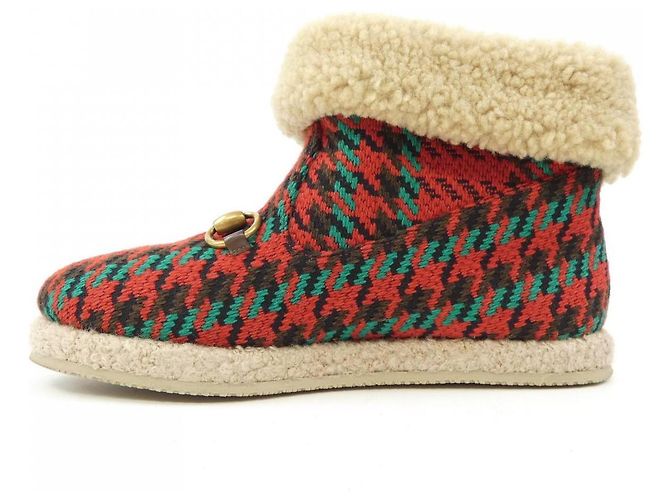 Stivali Gucci Rosso Beige Verde - vista 2