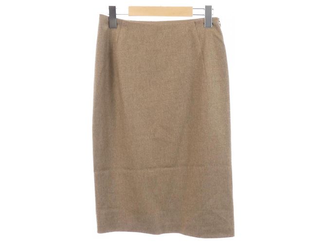 Falda Jil Sander de mezcla de cachemir Castaño - vista 2