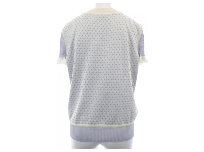 Hermès Punto de seda Twill Reine Hermes Blanco Azul - vista 2