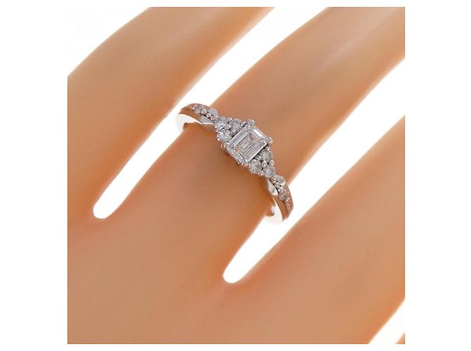 Autre Marque Gstv Platinum Diamond Ring Silber - Ansicht 5