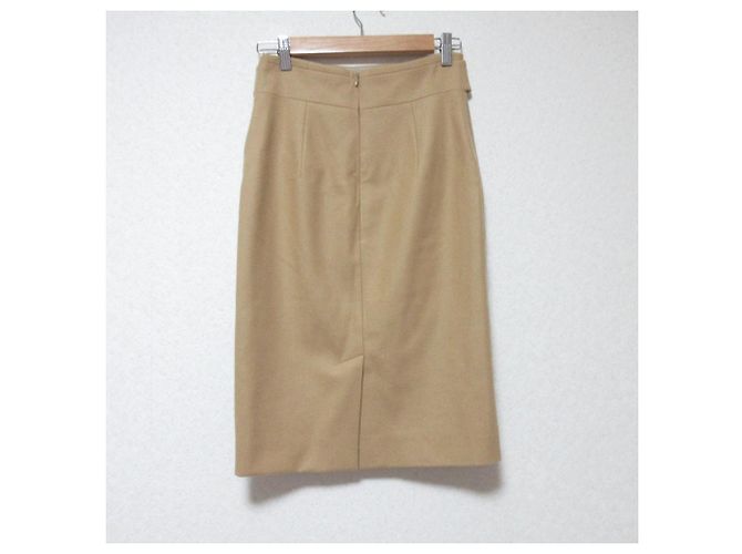 Autre Marque Falda midi de lana Paule Ka Castaño Camello - vista 2