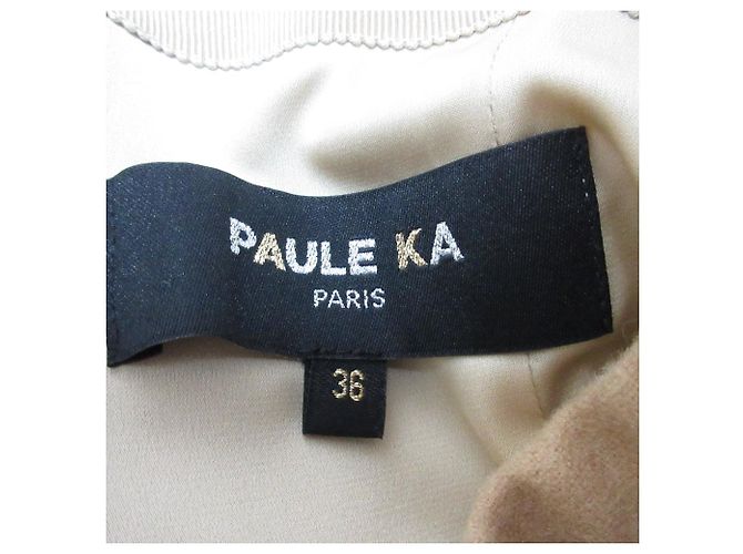 Autre Marque Falda midi de lana Paule Ka Castaño Camello - vista 5