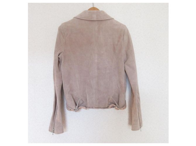 Autre Marque Chaqueta Rider de ante de cabra IENA Beige - vista 2