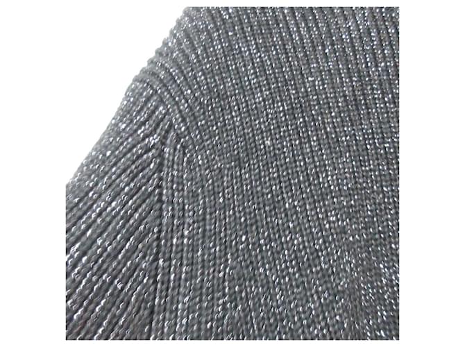 Autre Marque PLST Strickpullover mit Metallic-Effekt Schwarz - Ansicht 4