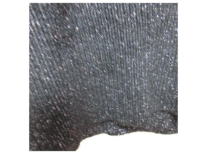 Autre Marque PLST Strickpullover mit Metallic-Effekt Schwarz - Ansicht 6