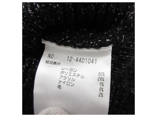 Autre Marque PLST Strickpullover mit Metallic-Effekt Schwarz - Ansicht 8