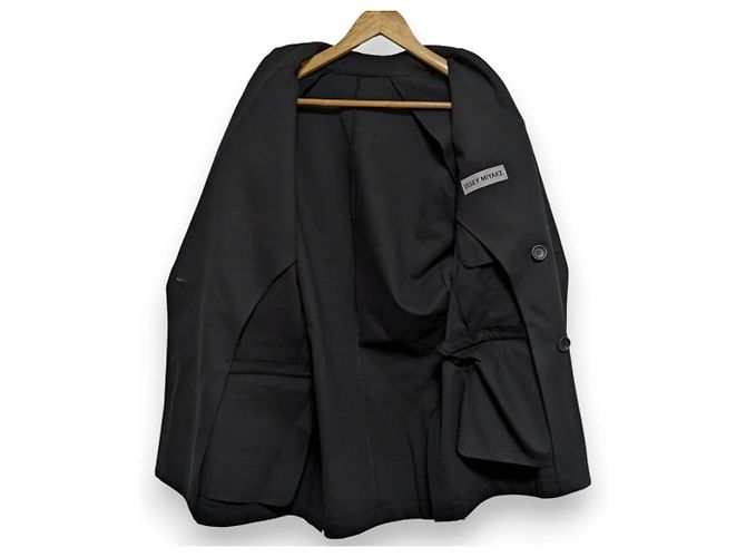 ISSEY MIYAKE SIMPLE ENSEMBLE Jersey Double Jacket Negro - vista 3