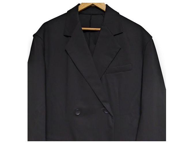 ISSEY MIYAKE SIMPLE ENSEMBLE Jersey Double Jacket Negro - vista 4