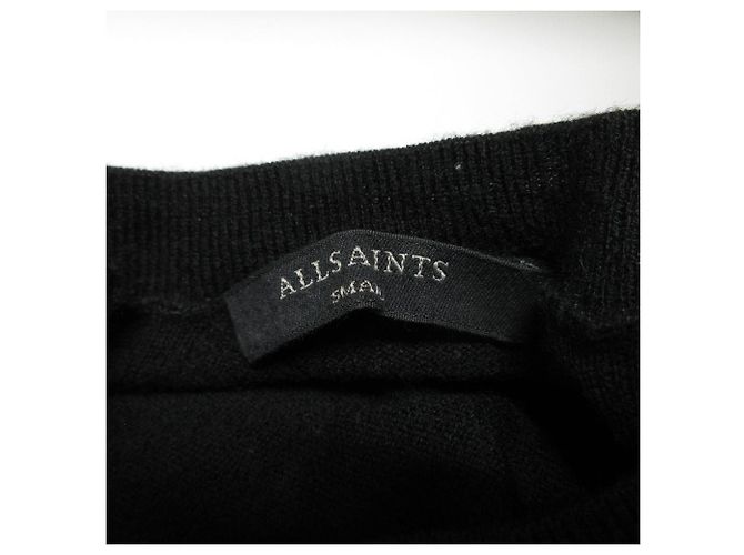 Autre Marque All Saints Candice Strickkleid mit Ärmeln Schwarz - Ansicht 6