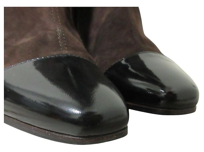 Max Mara Wildleder-Lange Stiefel Braun - Ansicht 6