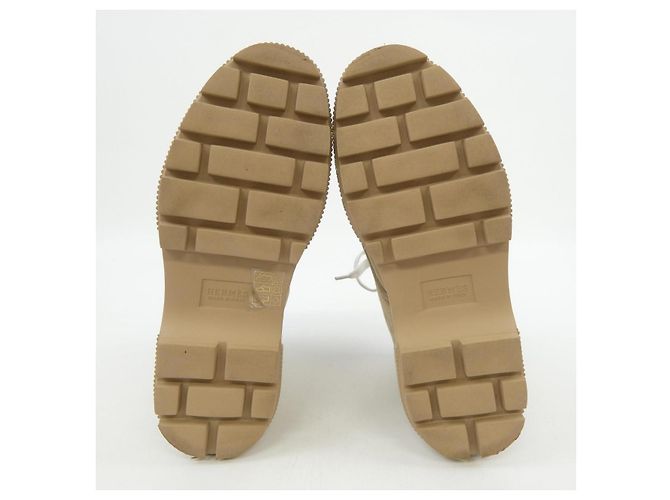Hermès Stivaletti Itineraire in pelle di vitello scamosciata Chevre Hermes Beige - vista 4