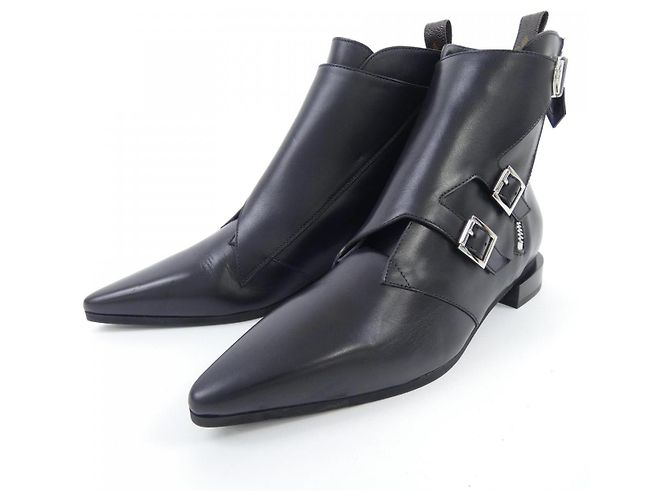 Louis Vuitton Lederstiefel Schwarz - Ansicht 3