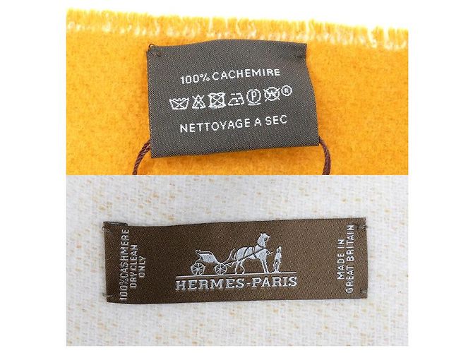 Sciarpa in cashmere Hermès Entralacques Equestres Bianco - vista 5