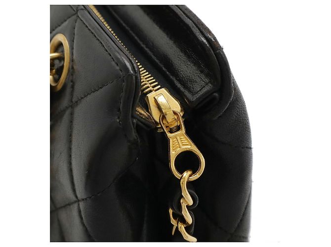 Timeless Bolsa Tote 2way em pele de cordeiro Chanel Preto - vista 4