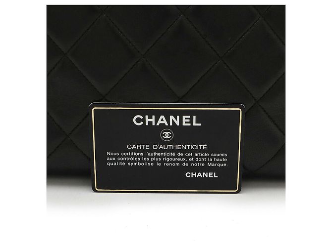 Timeless Bolsa Tote 2way em pele de cordeiro Chanel Preto - vista 9