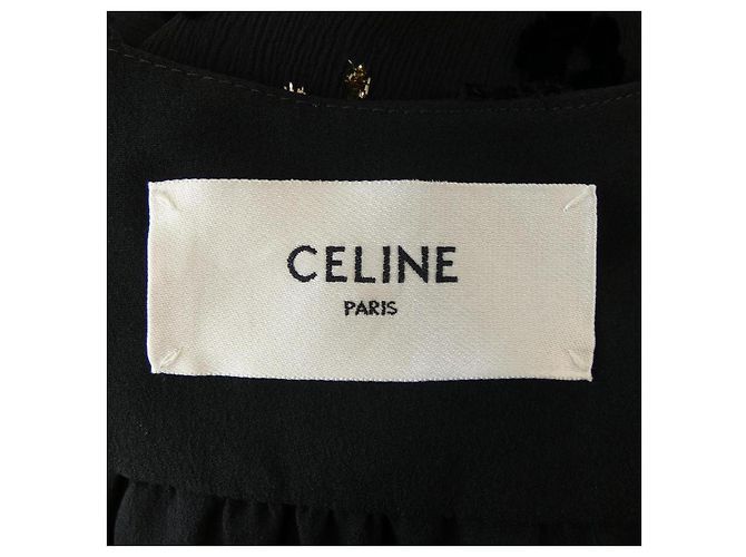 Céline Celine Kleid Schwarz Golden - Ansicht 4