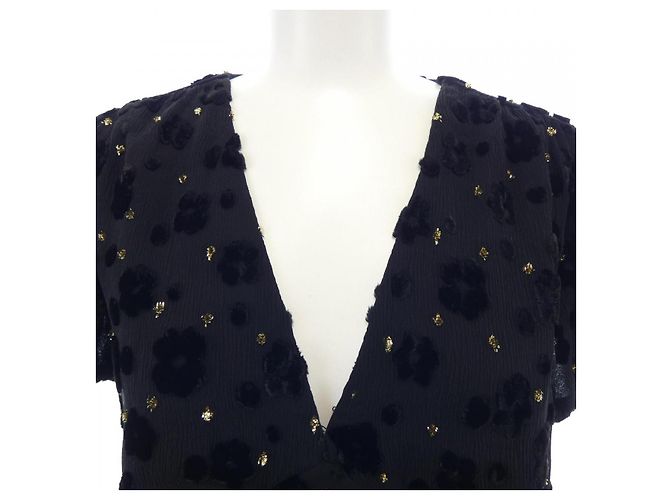 Céline Celine Kleid Schwarz Golden - Ansicht 5