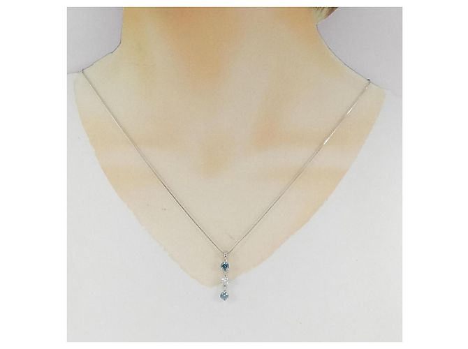 Autre Marque Collana con Diamanti Au750 Argento - vista 6
