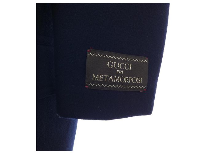 Abrigo Peacoat de lana Gucci Azul Azul marino - vista 6
