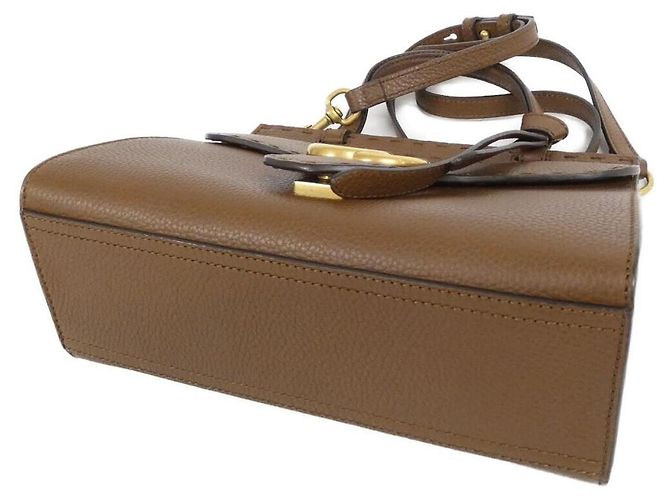Borsa a tracolla in pelle Gucci GG MARMONT Marrone - vista 3