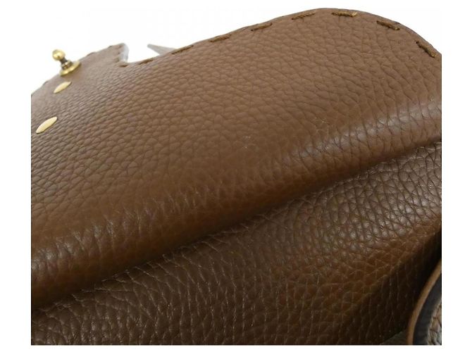 Borsa a tracolla in pelle Gucci GG MARMONT Marrone - vista 9