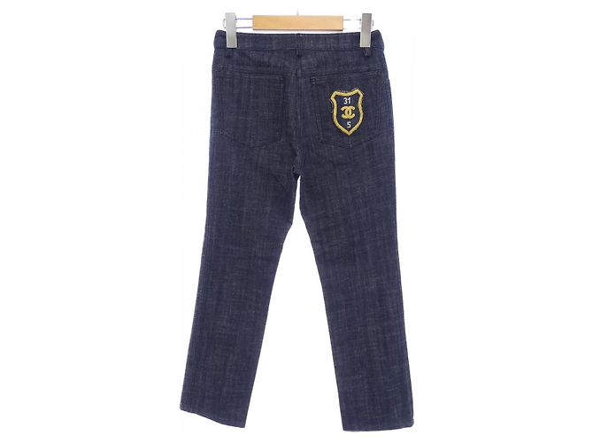 Timeless Chanel Denim Jeans Blau Marineblau - Ansicht 2